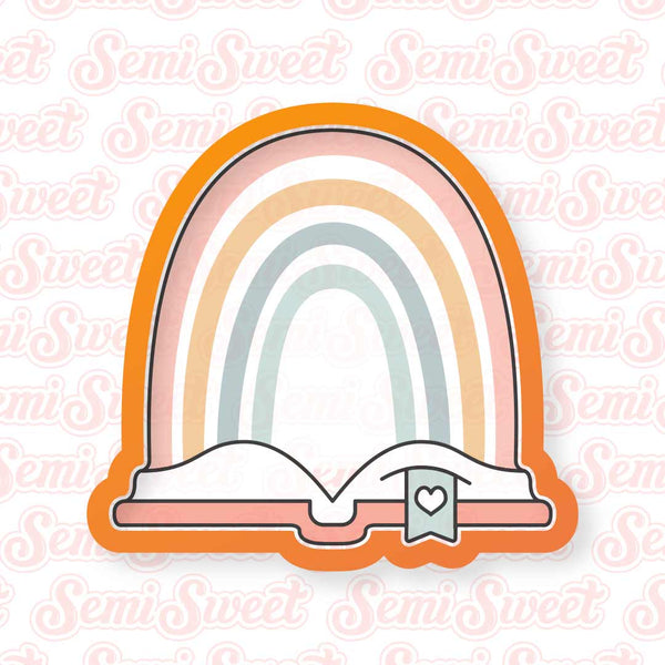 Short Book Rainbow Cookie Cutter | Semi Sweet Designs