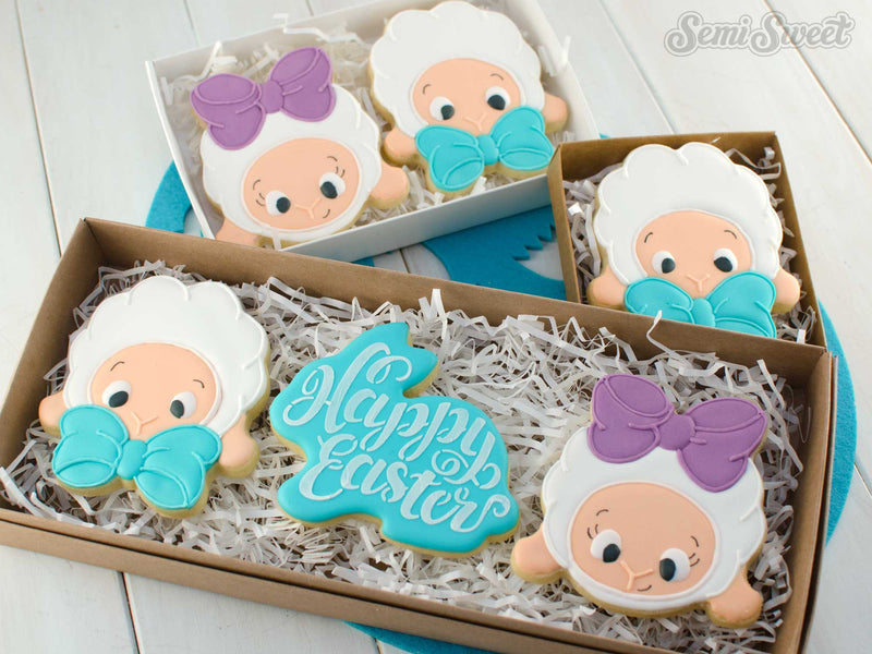 Bow Lamb Girl Cookie Cutter