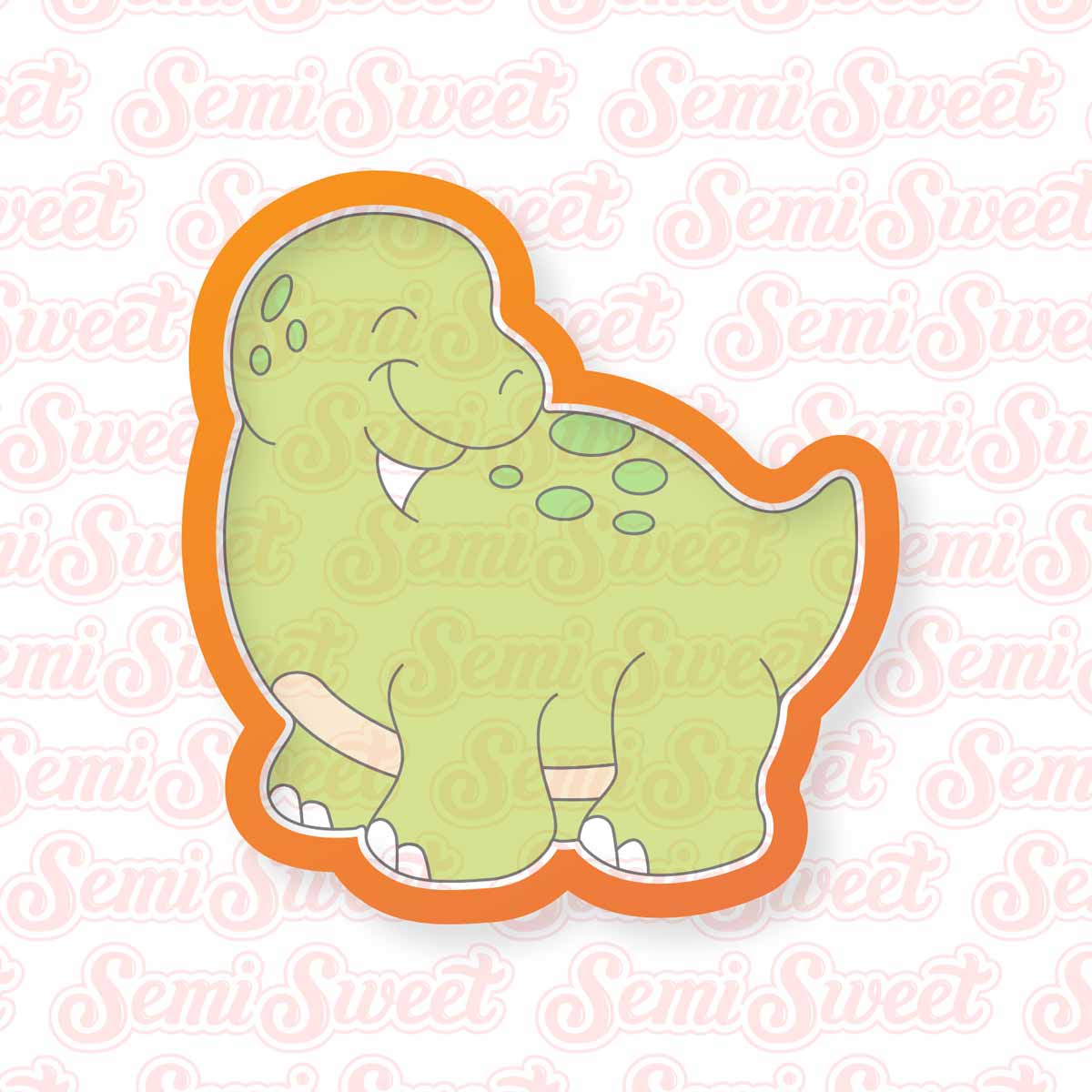 brontosaurus dinosaur cookie cutter | Semi Sweet Designs