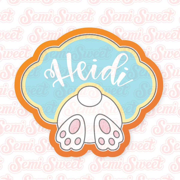 Bunny Booty Plaque Cookie Cutter | Semi Sweet Designs