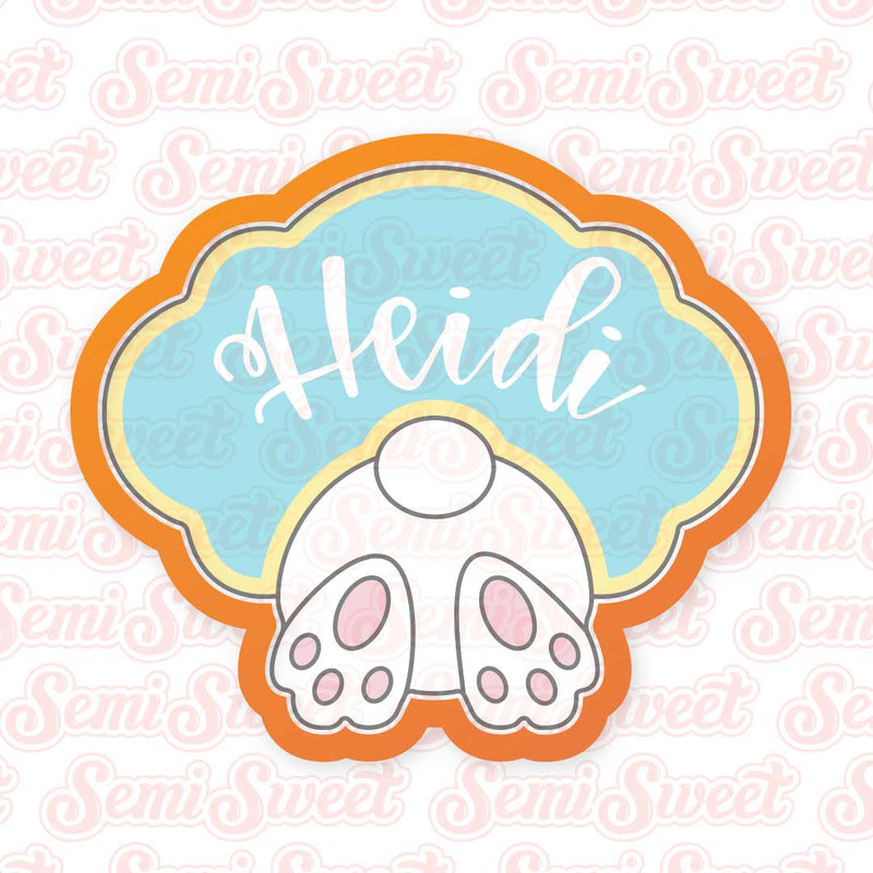 Bunny Booty Plaque Cookie Cutter | Semi Sweet Designs