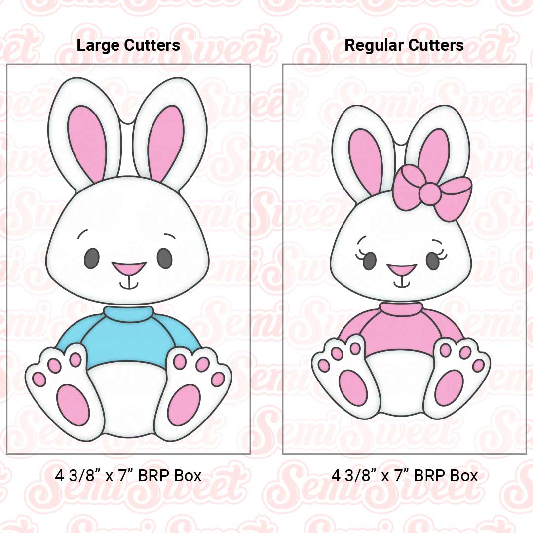2-Piece Easter Bunny Boy Cookie Cutter Set