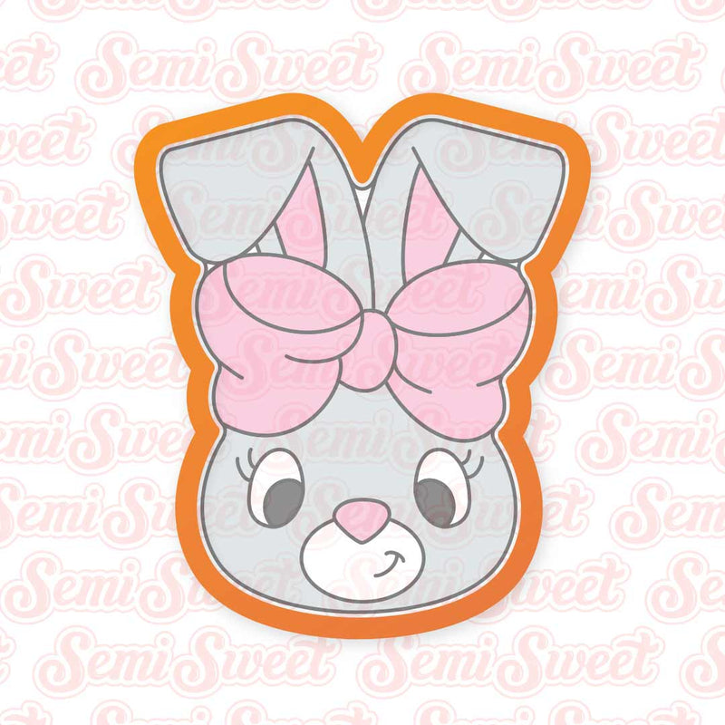 Bow Bunny Girl Cookie Cutter | Semi Sweet Designs