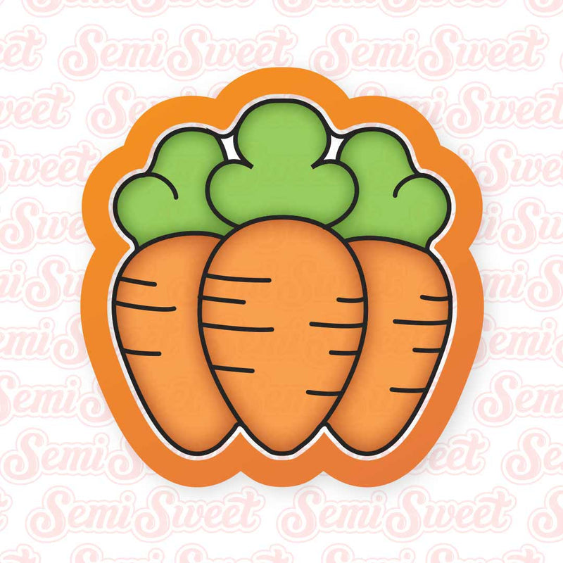 Carrot Group Cookie Cutter | Semi Sweet Designs