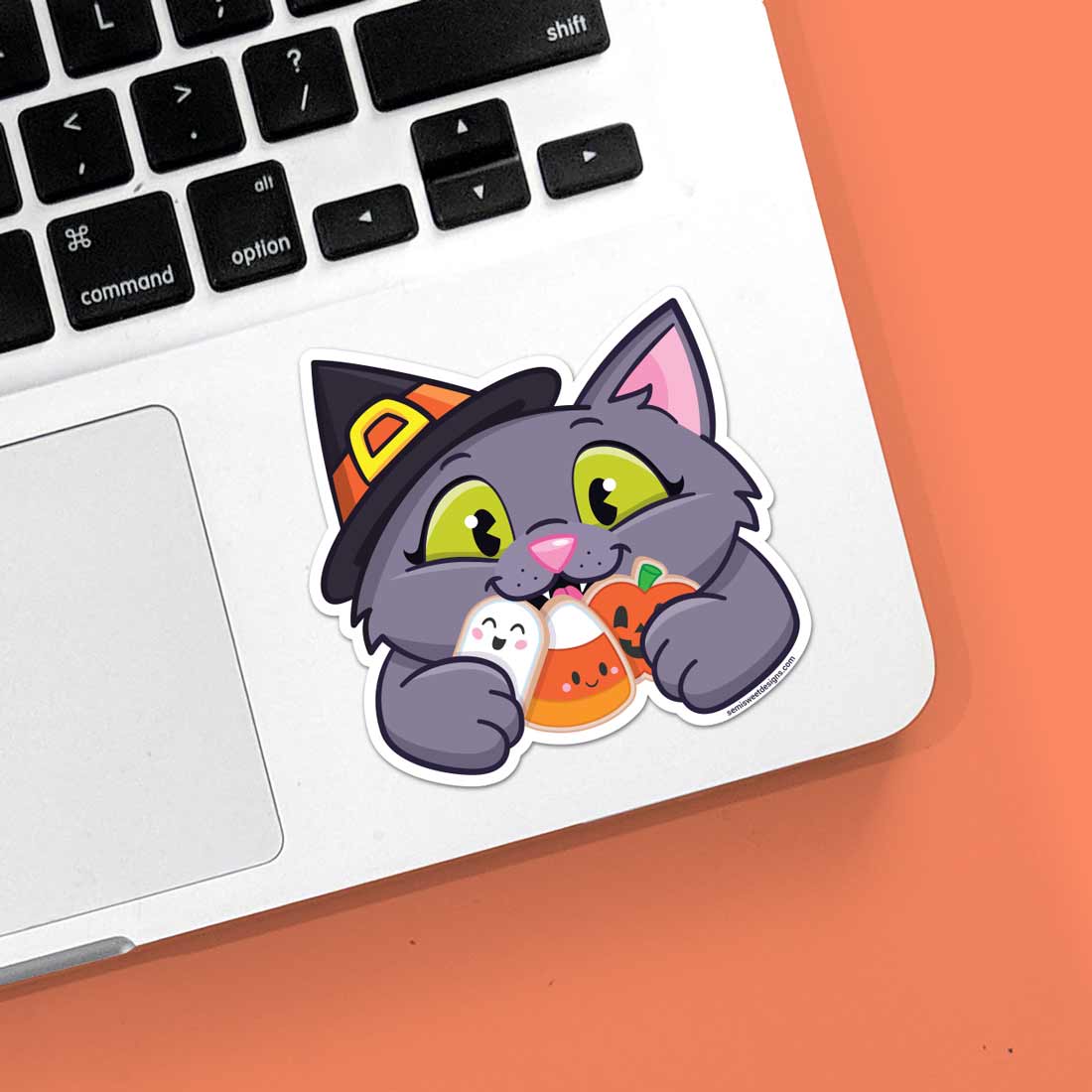 Cat Witch Halloween Sticker