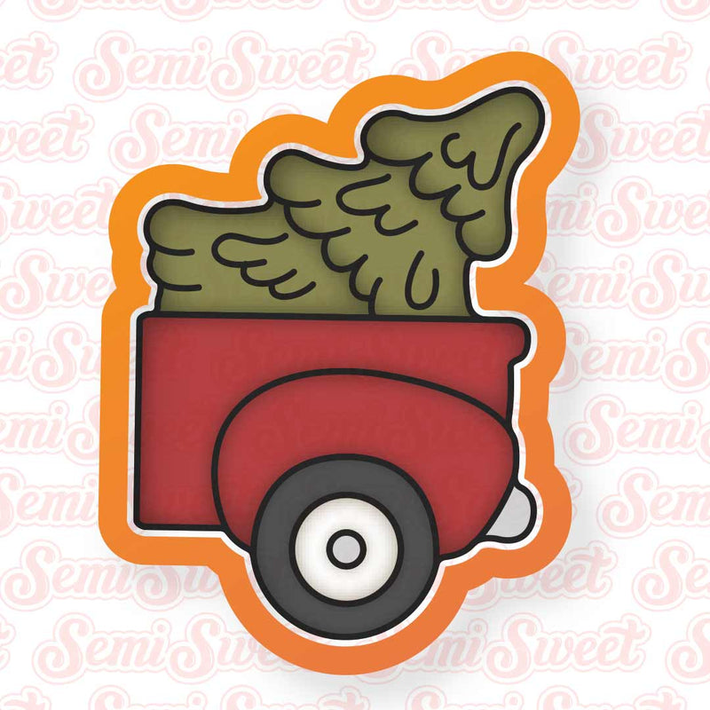 Christmas Truck Back Only Cookie Cutter