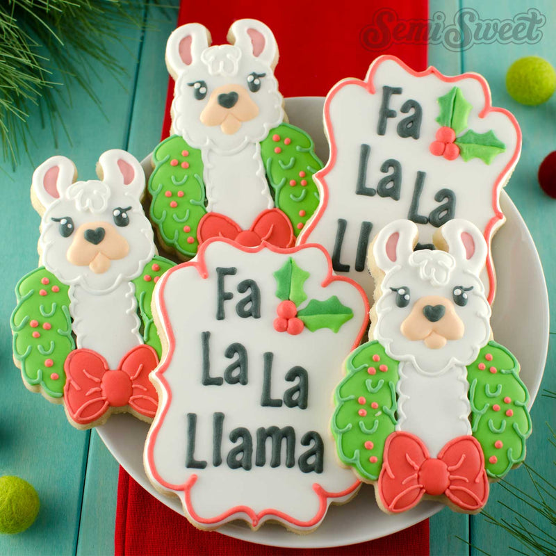 Llama in Wreath Cookie Cutter