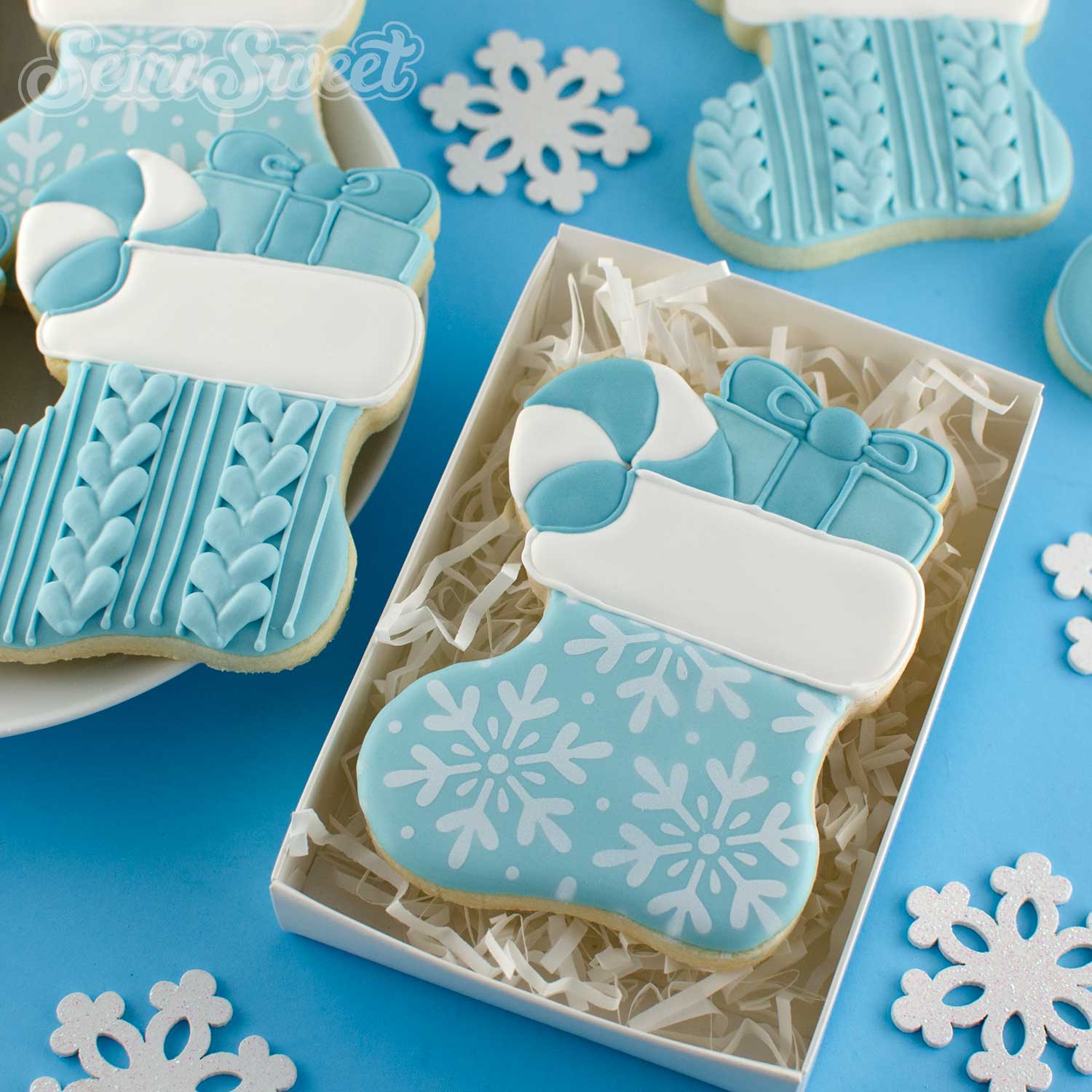 christmas stocking cookies | Semi Sweet Designs