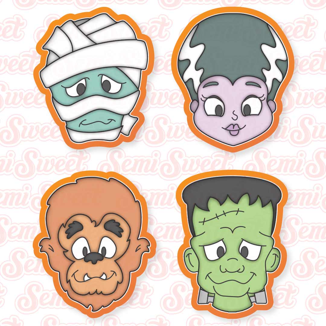 Classic Monsters Cookie Cutter Set | Semi Sweet Designs