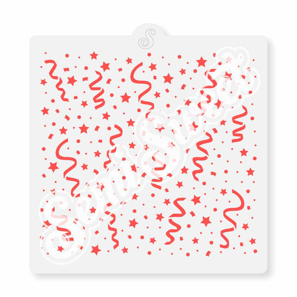 confetti cookie stencil | Semi Sweet Designs