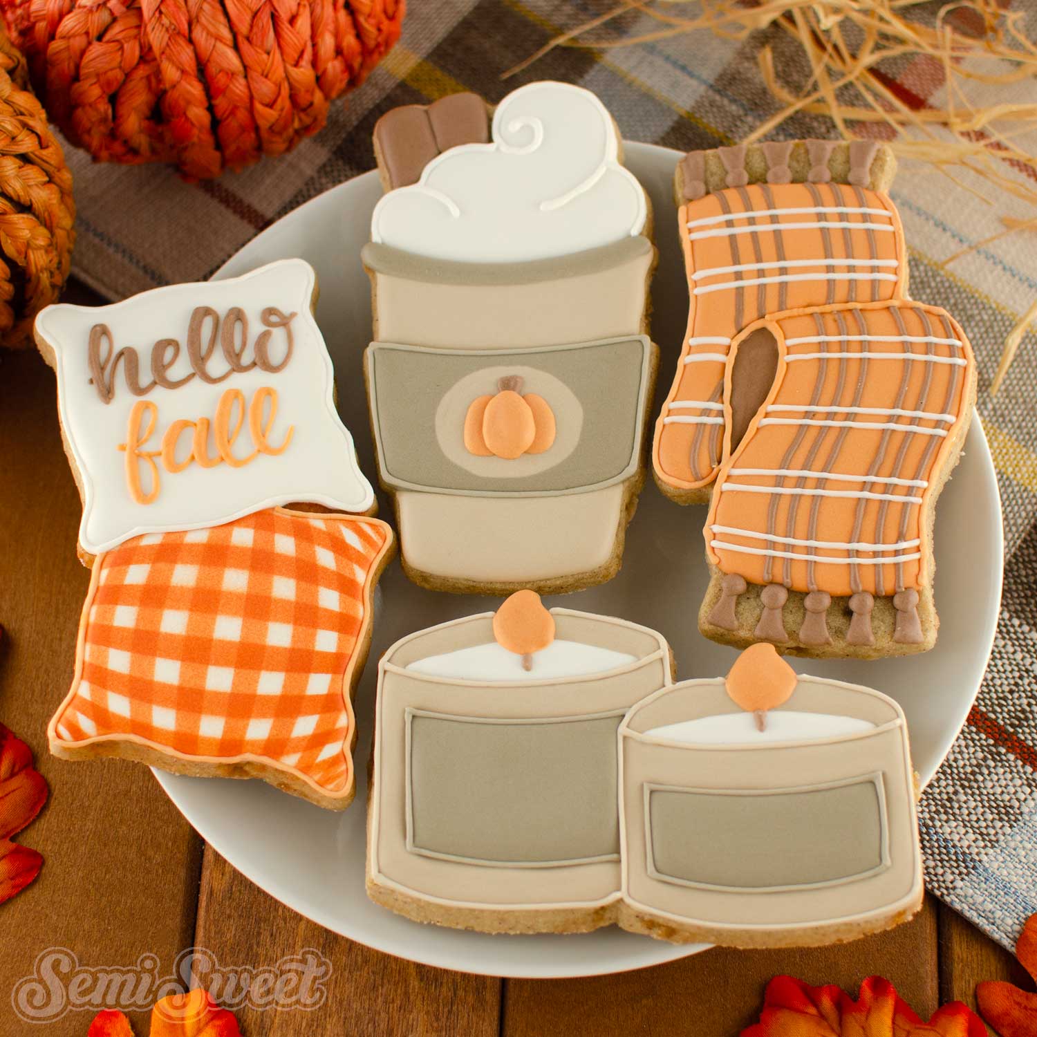 cozy fall cookie set | Semi Sweet Designs
