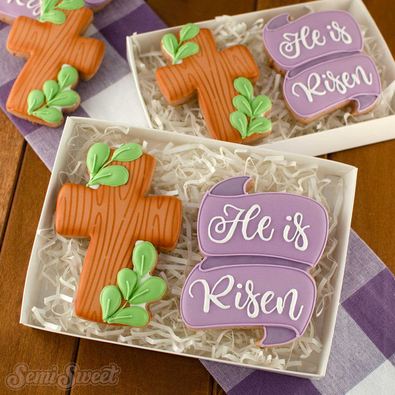 Cross and Ribbon Banner Cookie Cutter Set