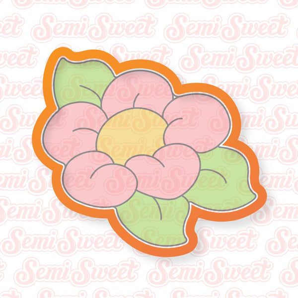 Daisy with Leaves Cookie Cutter | Semi Sweet Designs