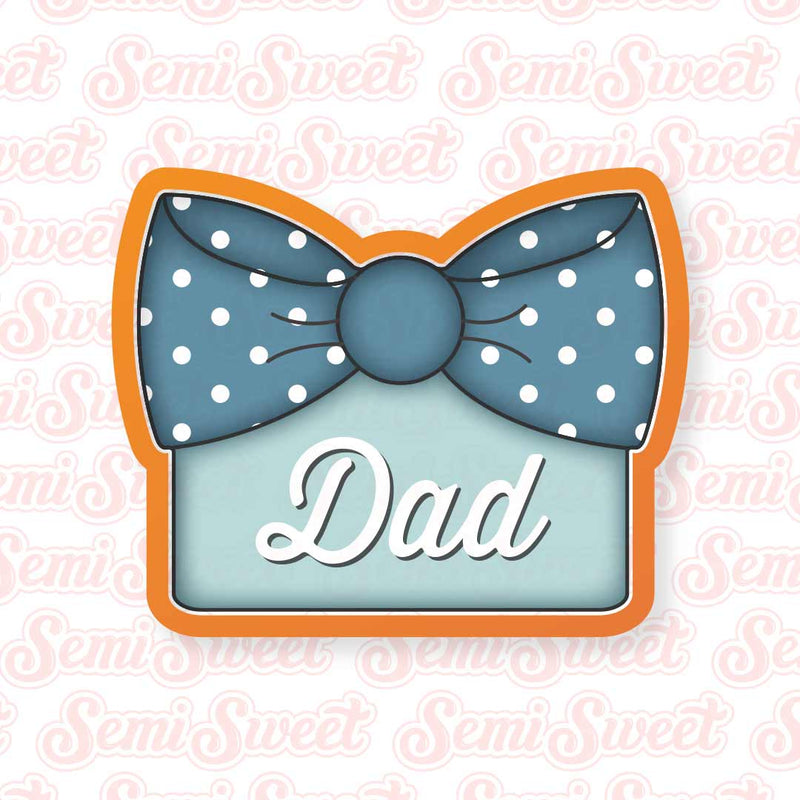 Bow Tie Plaque Cookie Cutter | Semi Sweet Designs
