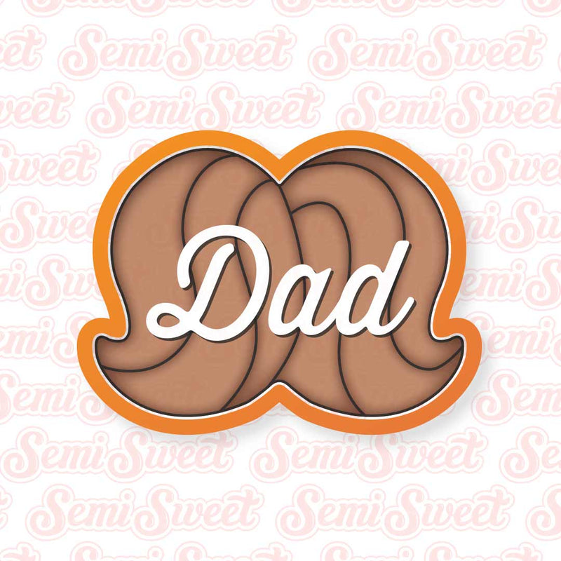 Chubby Mustache Cookie Cutter | Semi Sweet Designs