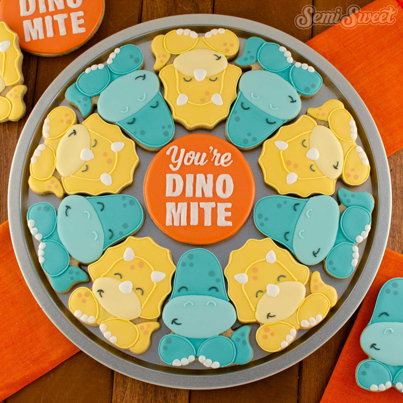 dinosaur cookie platter