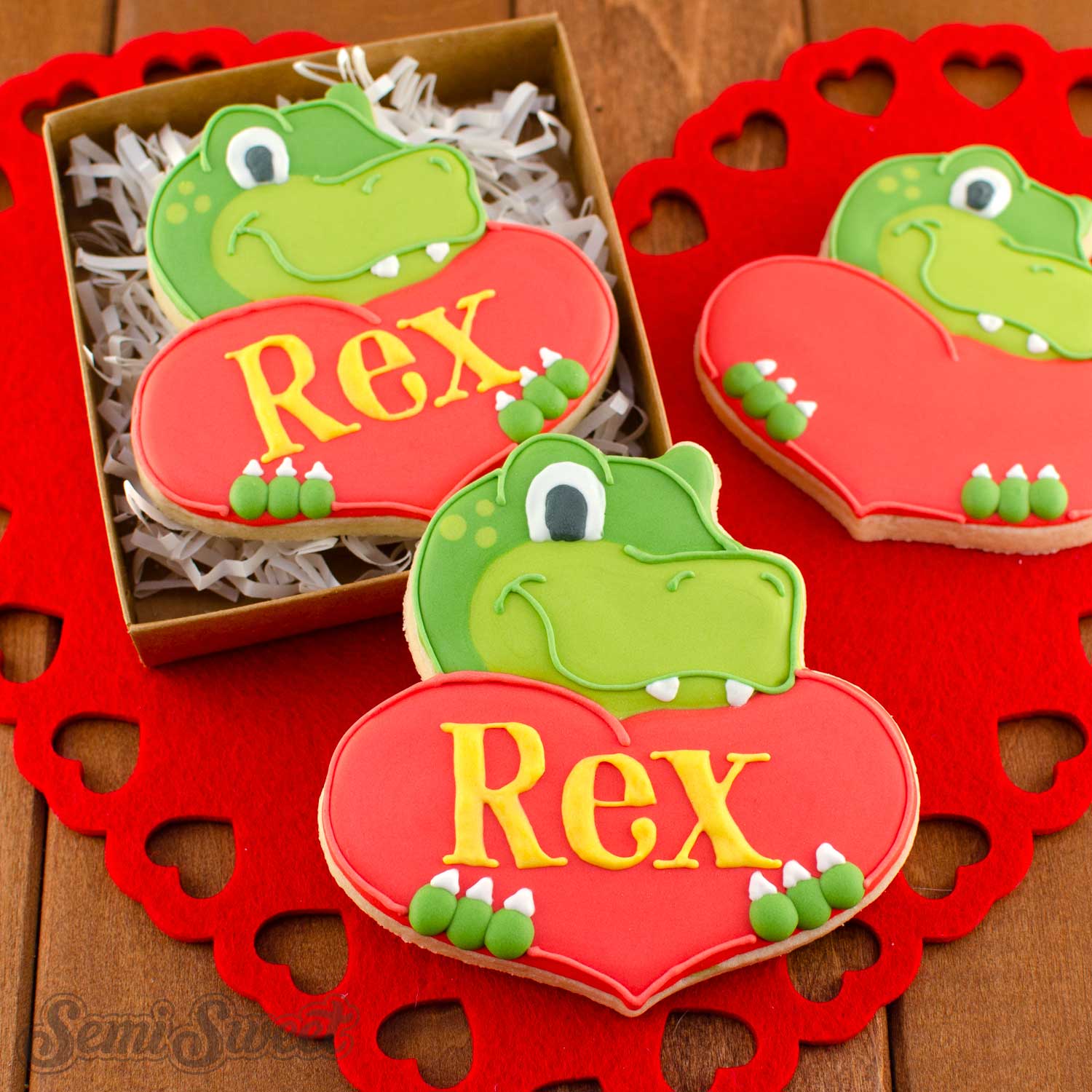 Dinosaur with Heart Cookie Cutter
