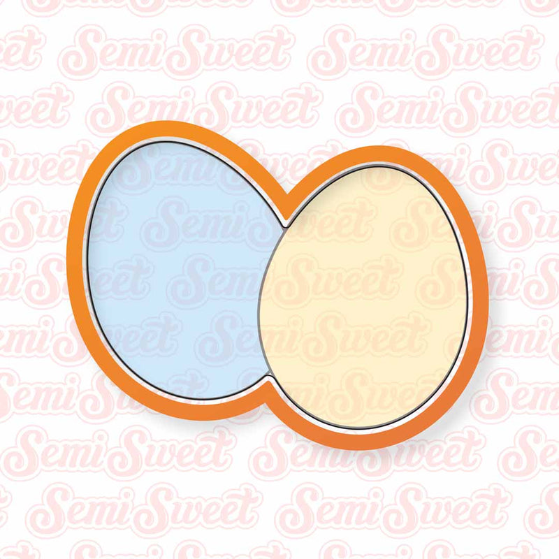 Double Egg cookie cutter | Semi Sweet Designs