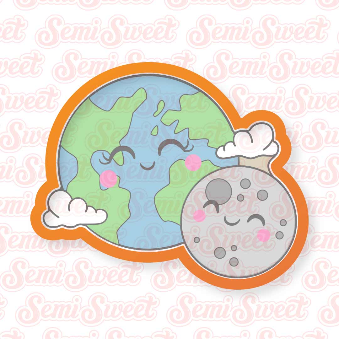 Earth and Moon Cookie Cutter