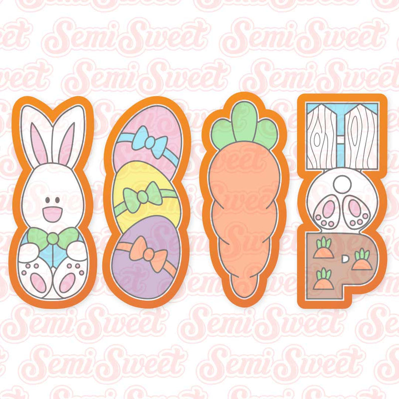 Easter stick cookie cutter set | Semi Sweet Designs