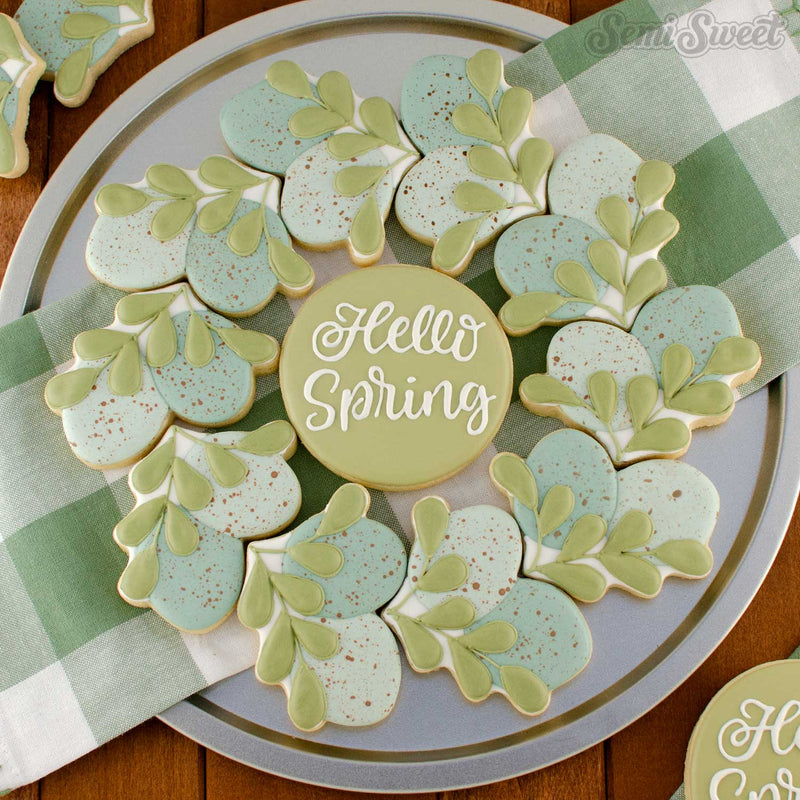 egg wreath cookie platter cutters