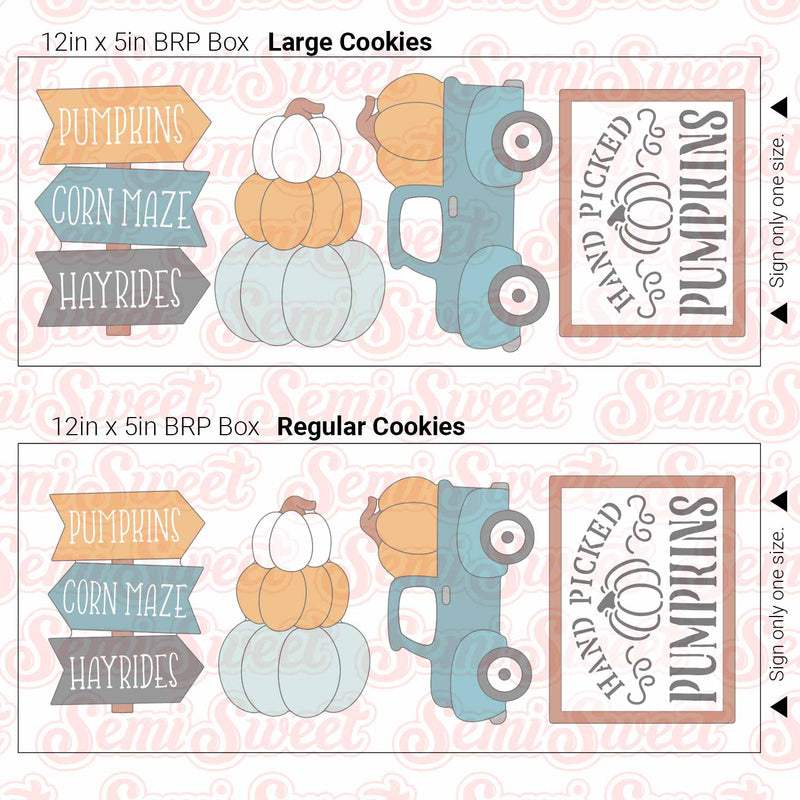 fall farmhouse cookie cutters in boxes