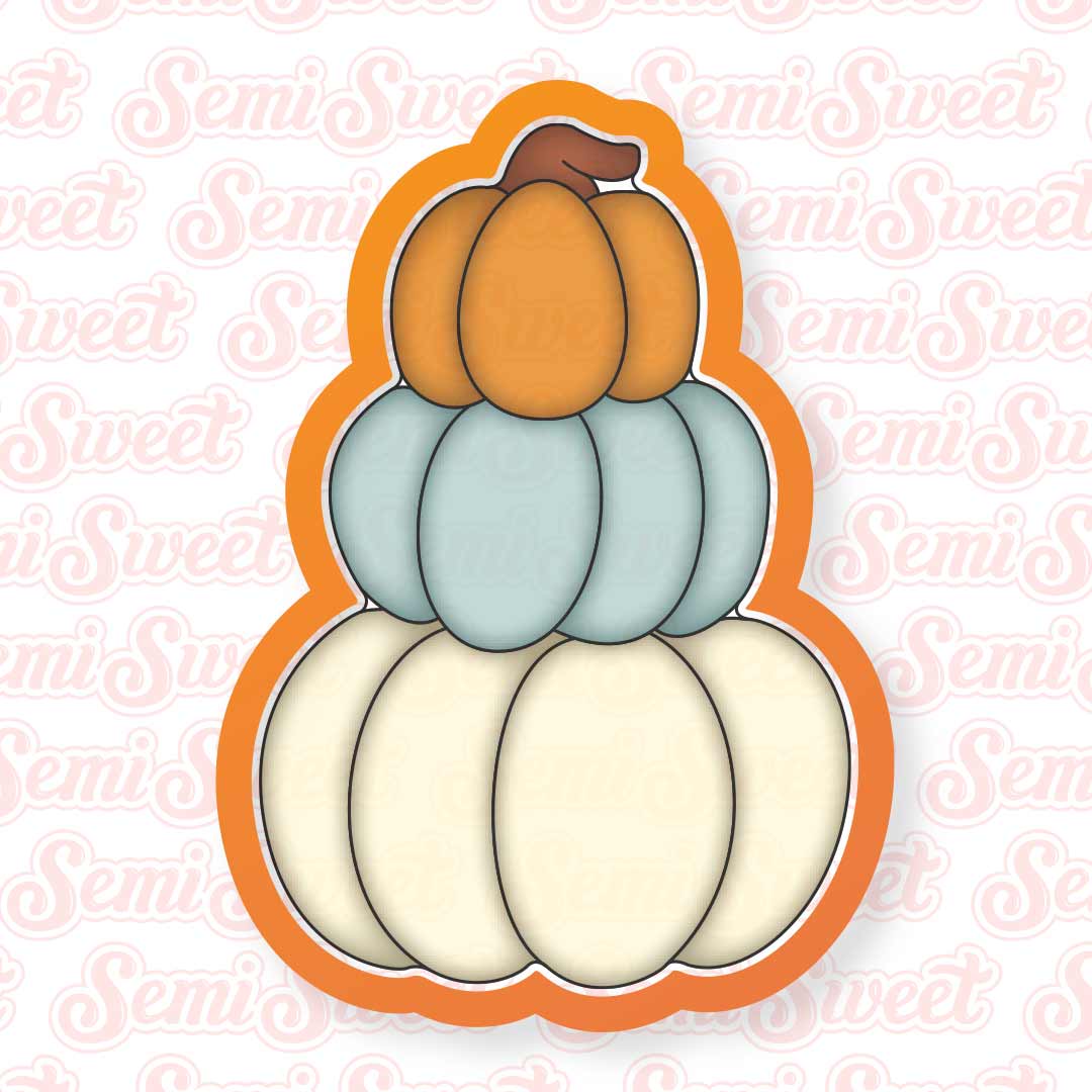 Stacked Pumpkins Cookie Cutter | Semi Sweet Designs