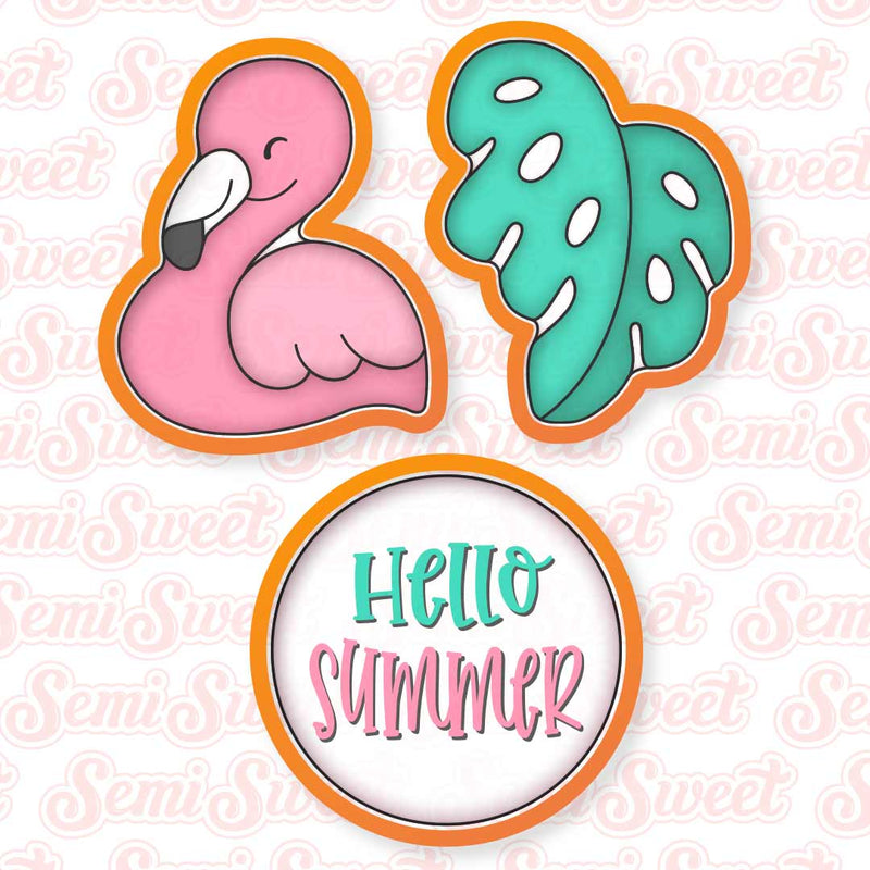 Flamingo Cookie Platter Set