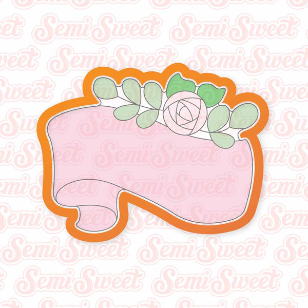 Floral Banner Cookie Cutter | Semi Sweet Designs