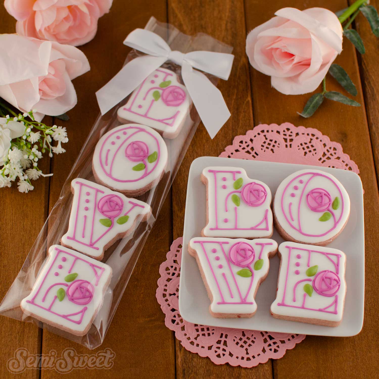 Floral LOVE Letters Cookie Cutter Set