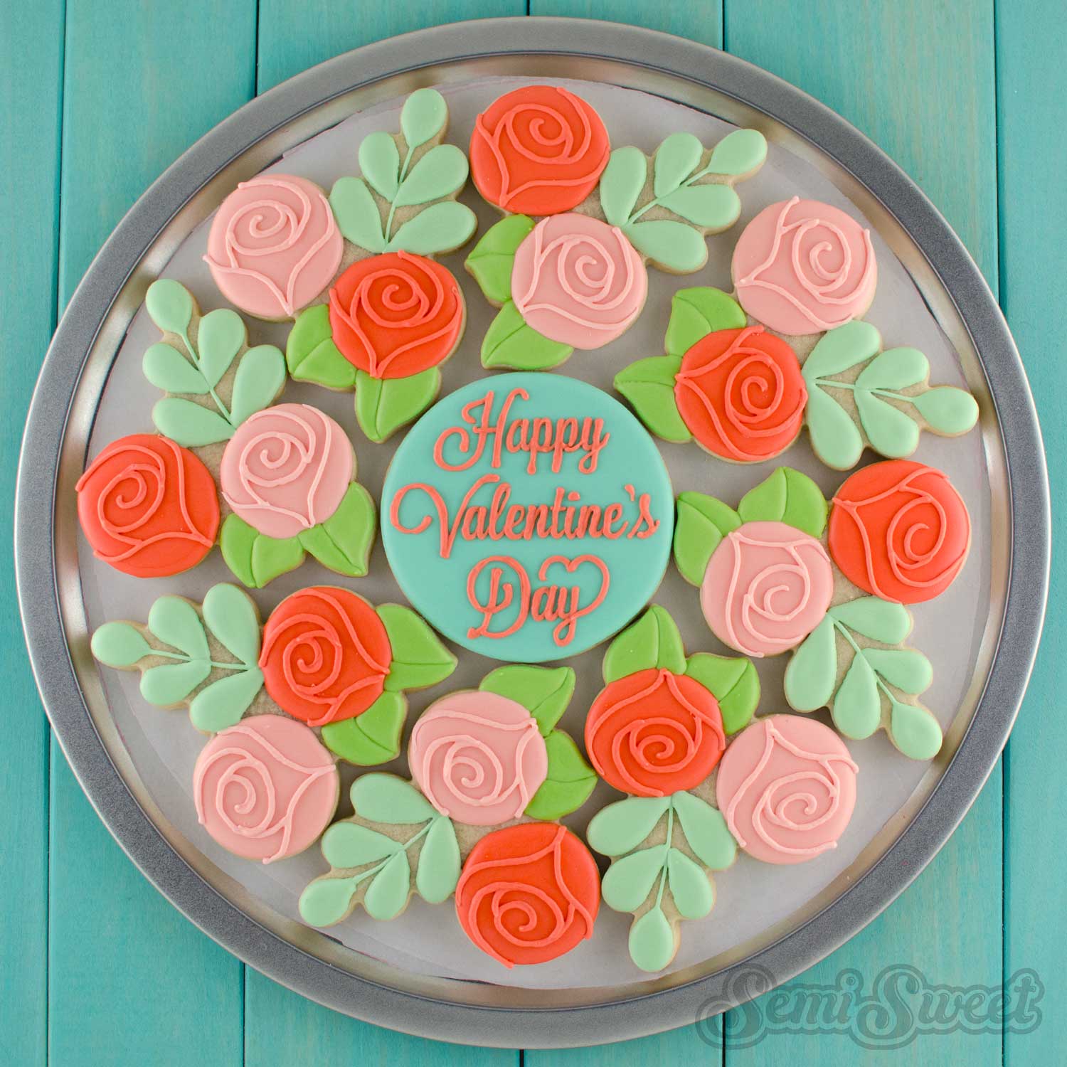 Floral Wreath Platter Cookie Cutter Set