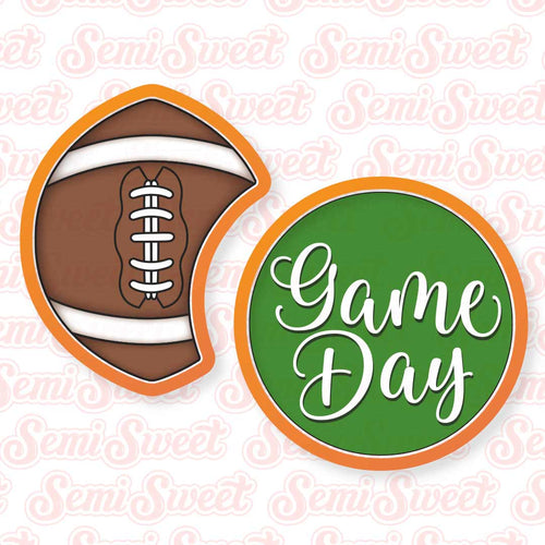 Overlapping Football Platter Cookie Cutter