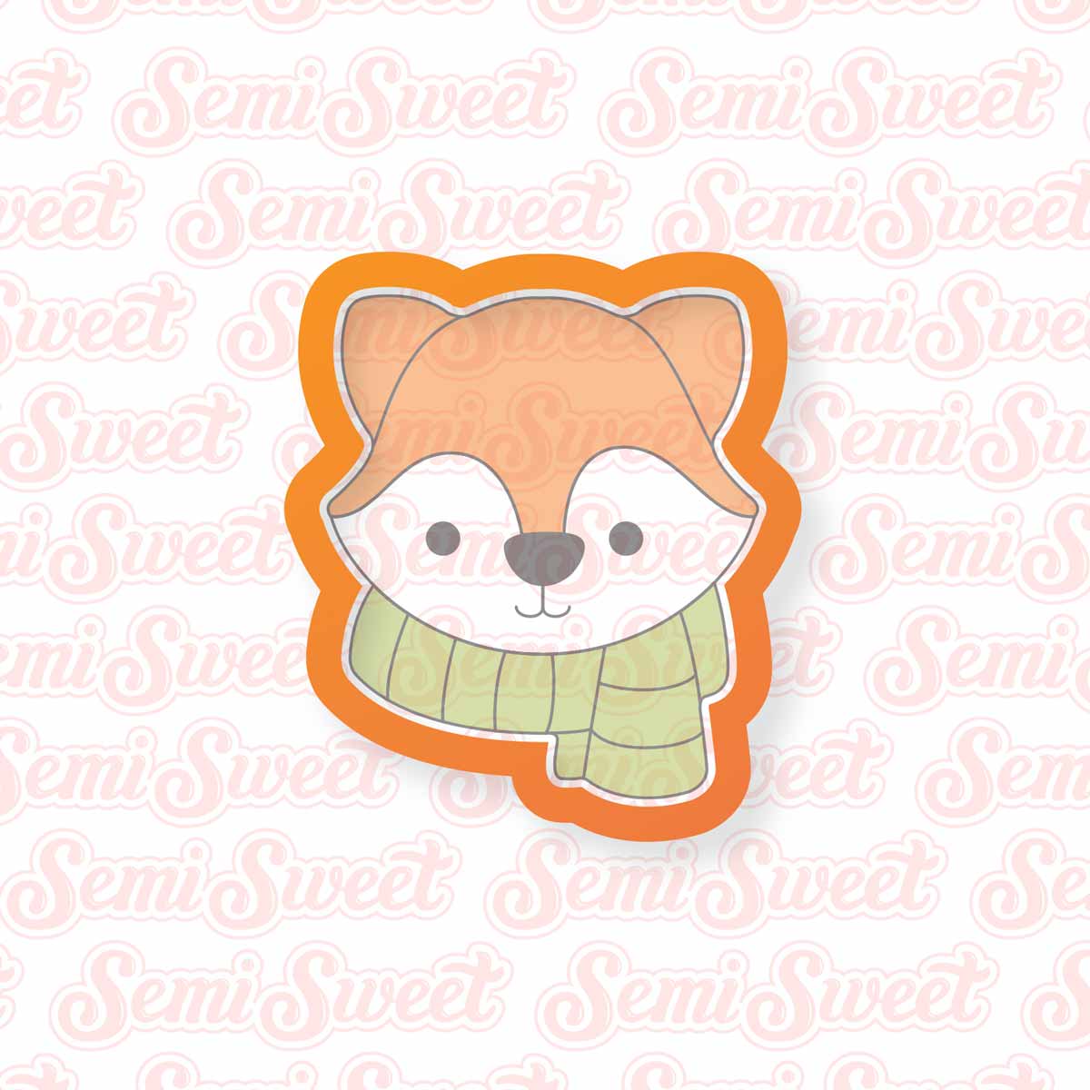 Fox with Scarf Cookie Cutter | Semi Sweet Designs