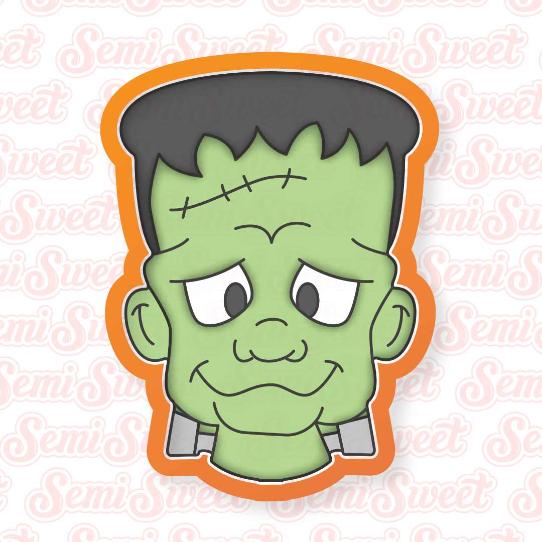 Frankenstein Face Cookie Cutter | Semi Sweet Designs
