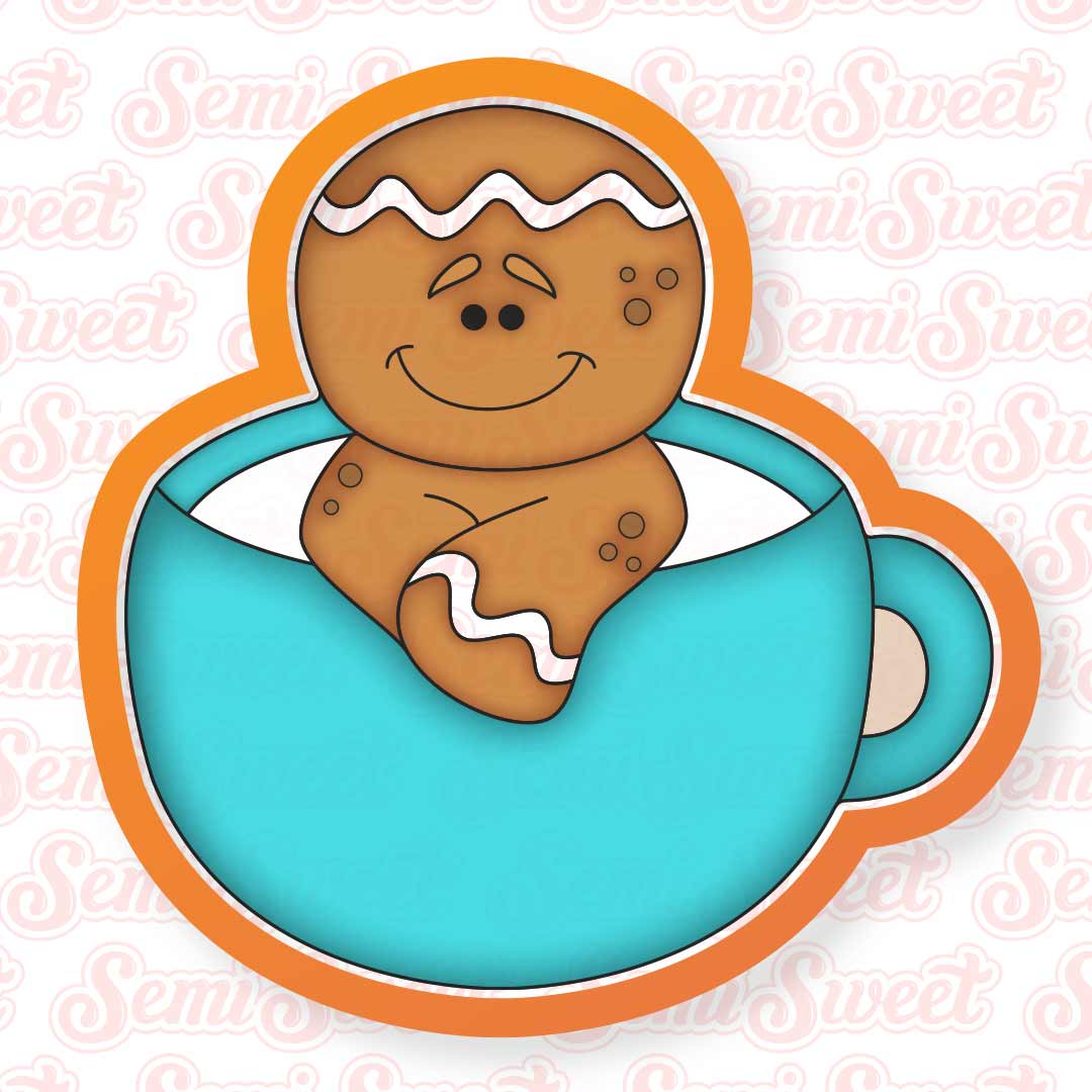 Gingerbread Cup Cookie Cutter | Semi Sweet Designs