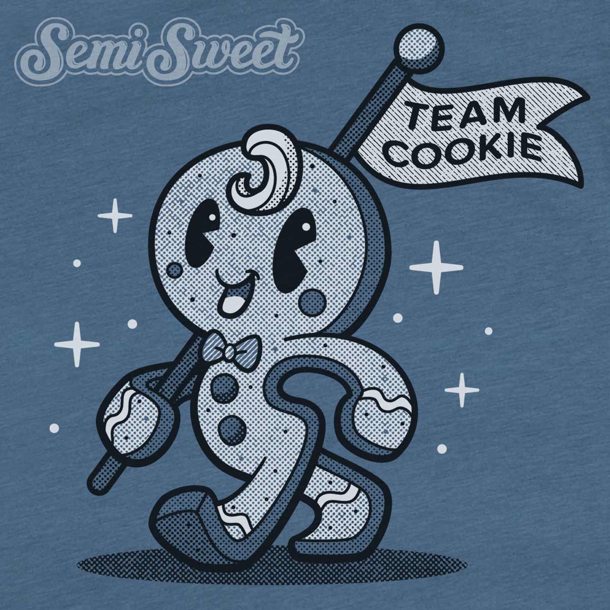 Gingerbread Man Team Cookie Teal Shirt | Semi Sweet Designs