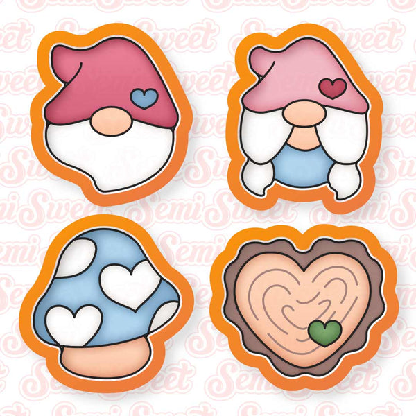 Valentine Gnome Cookie Cutter Set