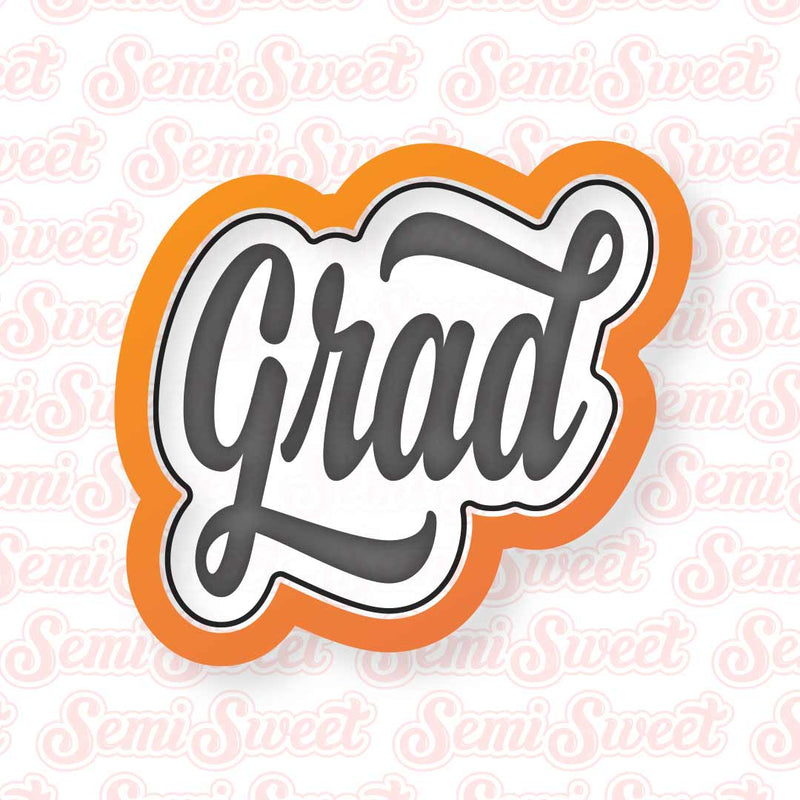 Grad Script Cookie Cutter | Semi Sweet Designs