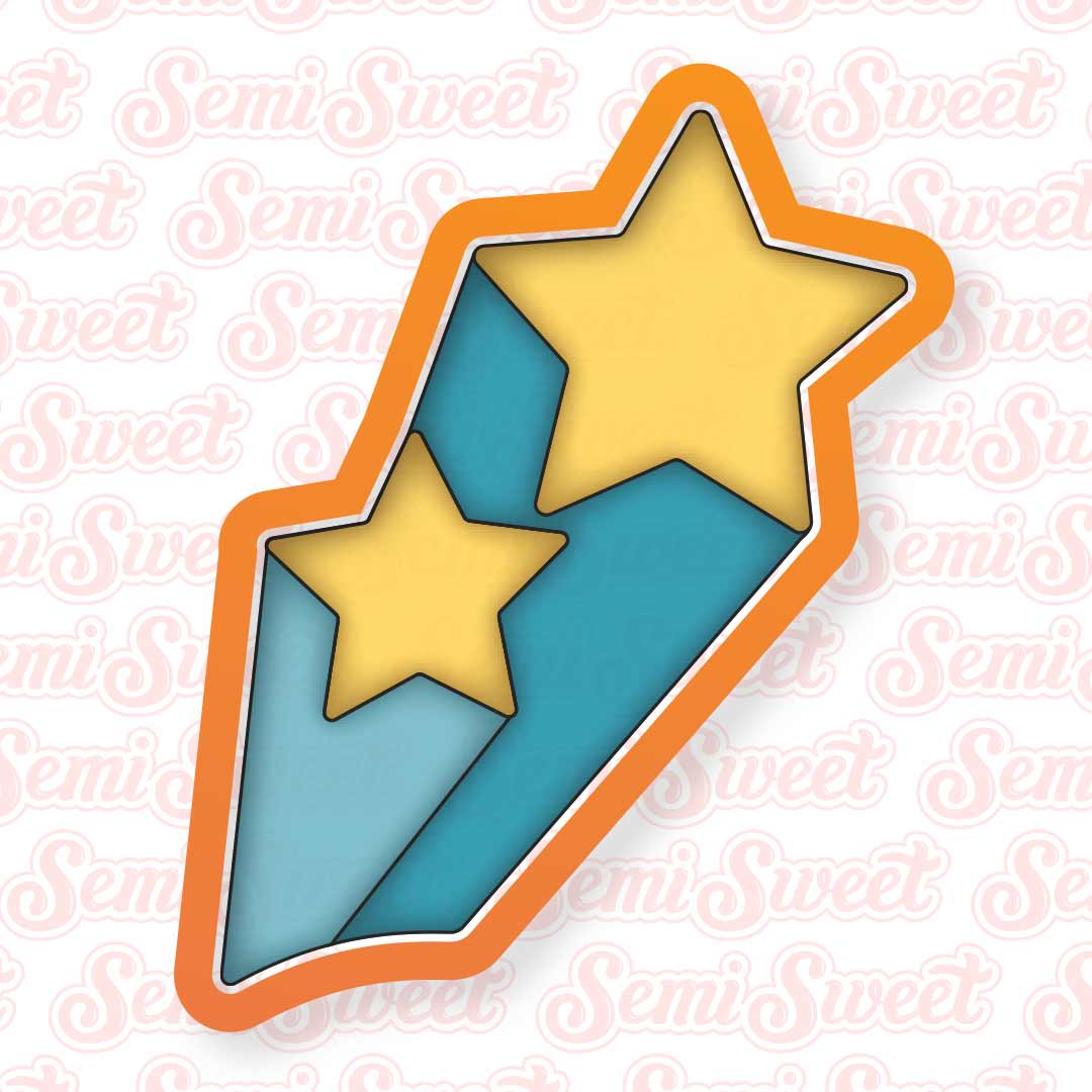 Shooting Stars Platter Cookie Cutter 1-pc | Semi Sweet Designs