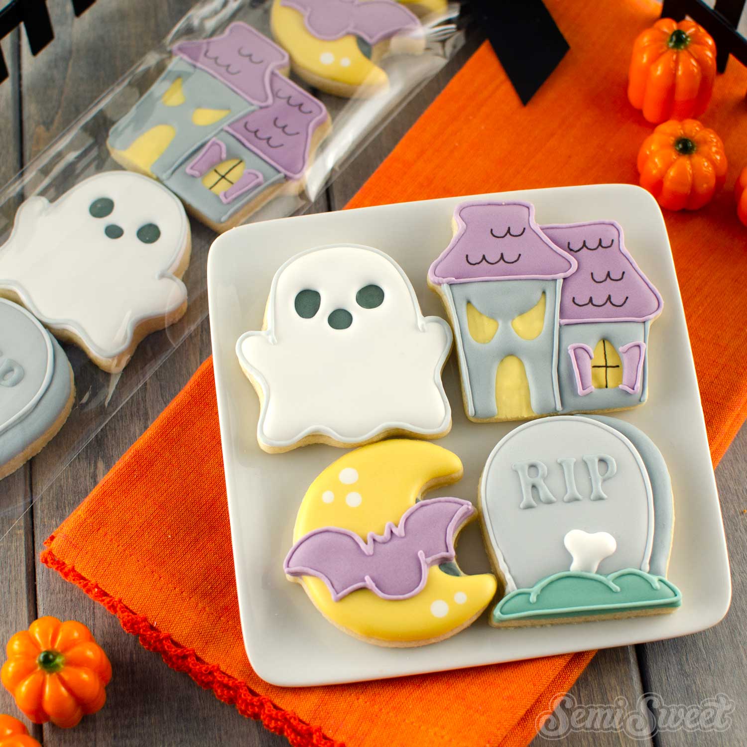 haunted house mini cookie set | Semi Sweet Designs