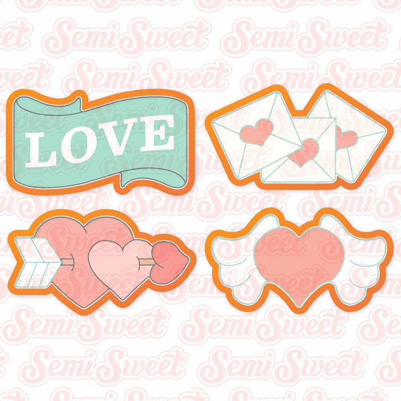 Valentine Hearts Cookie Cutter Set | Semi Sweet Designs