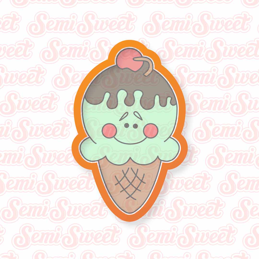 Ice Cream Cone Cookie Cutter | Semi Sweet Designs