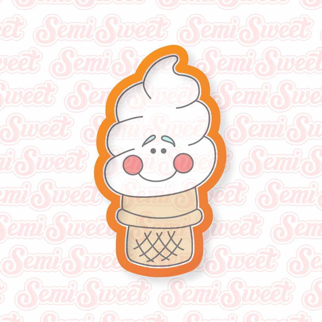 Soft Serve Cone Cookie Cutter | Semi Sweet Designs