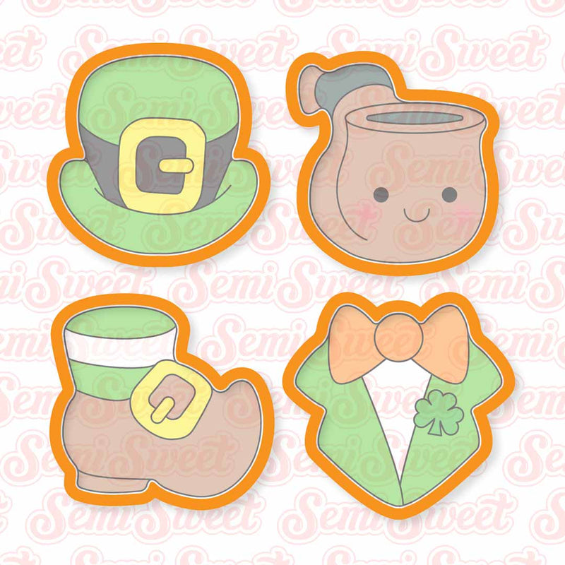 Leprechaun Clothes Mini Cookie Cutter Set | Semi Sweet Designs