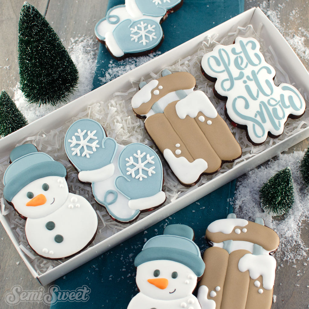 Christmas STENCIL SETS Let It Snow Sugar Cookie Stencils 