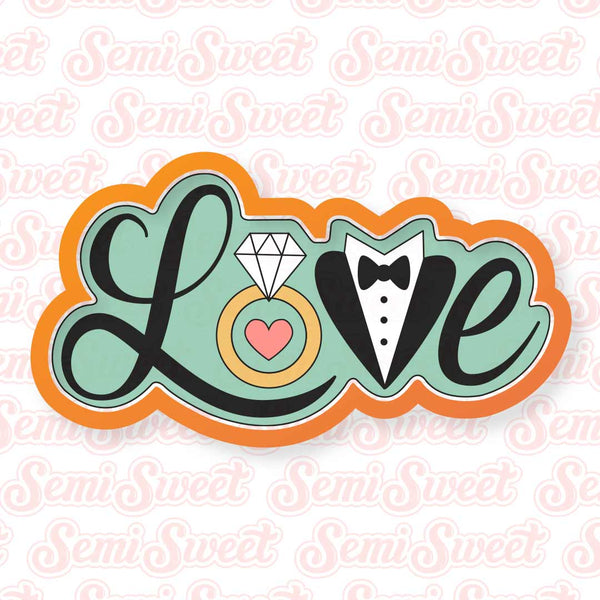 Wedding Love Cookie Cutter | Semi Sweet Designs