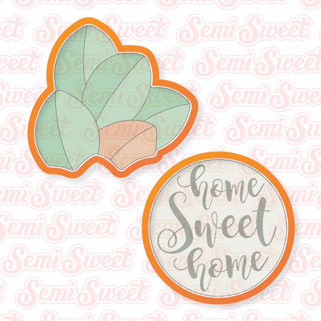Magnolia Wreath Platter Cookie Cutter Set | Semi Sweet Designs