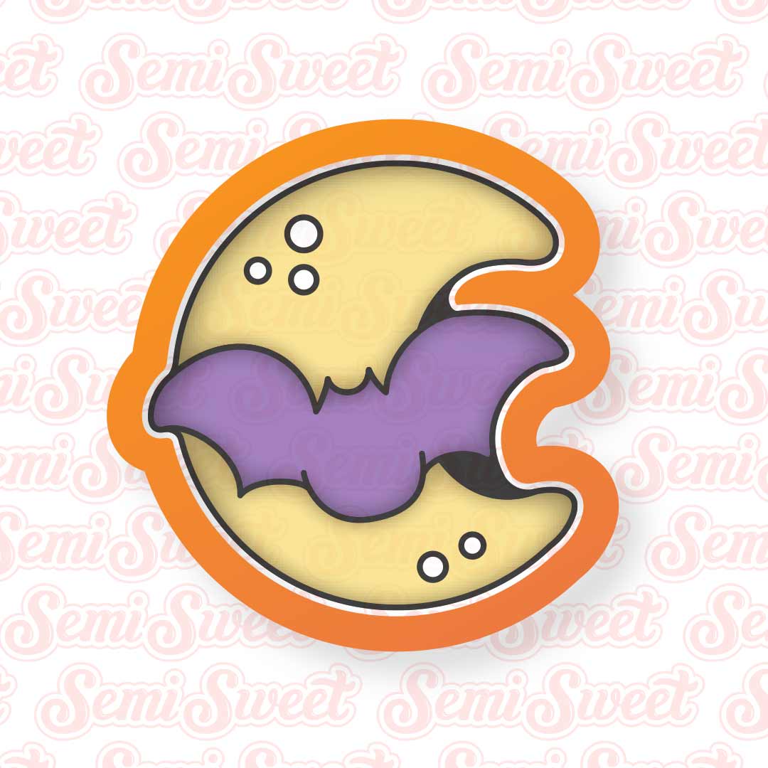 Moon with Bat Cookie Cutter