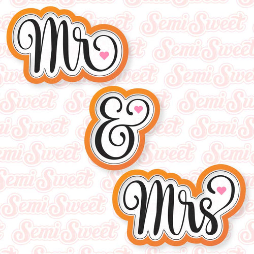 Skinny Mr & Mrs Cookie Cutter Set