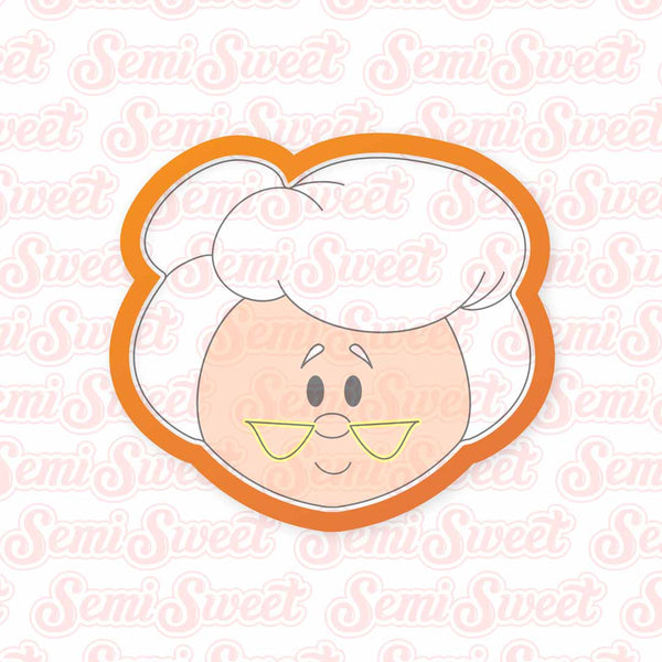 Mrs. Claus Head Cookie Cutter | Semi Sweet Designs